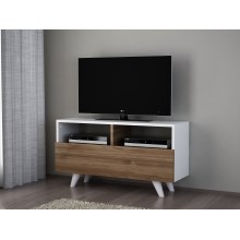 TV Table NOVELLA 50,6x90 cm white/brown