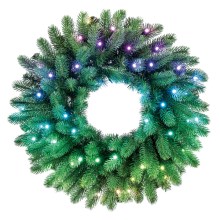 Twinkly - LED RGB Christmas wreath PRE-LIT WREATH 50xLED d. 61cm Wi-Fi