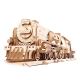 Ugears - 3D wooden mechanical puzzle V-Express steam locomotive with a tender