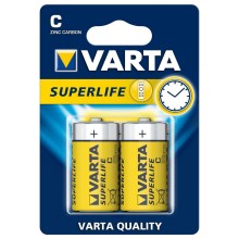 Varta 2014 - 2 pcs Zinc-carbon battery SUPERLIFE C 1,5V