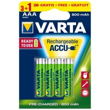 Varta 5670 - 3+1 pcs Rechargeable battery ACCU AAA Ni-MH/800mAh/1,2V