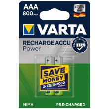 Varta 56703 - 2 pcs Rechargeable battery ACCU AAA NiMH/800mAh/1,2V