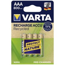 Varta 5681 - 4 pcs Rechargeable battery ACCU RECYCLED AAA Ni-MH/800mAh/1,2V