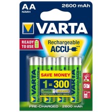 Varta 5716 - 4 pcs Rechargeable battery ACCU AA NiMH/2600mAh/1,2V