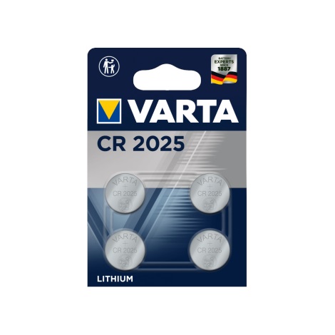 Varta 6025101404 - 4 pcs Lithium button battery ELECTRONICS CR2025 3V