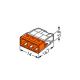 WAGO 2273-203 - Junction box terminal COMPACT 3x2,5 450V orange