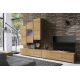 Wall cabinet with LED lighting PAVO 117x45 cm gold oak