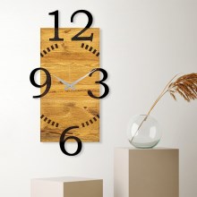 Wall clock 41x74 cm 1xAA wood/metal