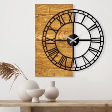 Wall clock 55x58 cm 1xAA wood/metal