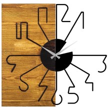 Wall clock 58 cm 1xAA wood/metal