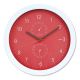 Wall clock with thermometer and humidity meter 1xAA red