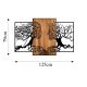 Wall decoration 125x79 cm trees of life wood/metal