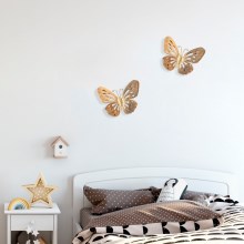 Wall decoration 32x29 cm butterfly metal