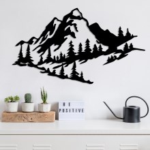 Wall decoration 40x70 cm mountains metal