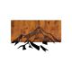 Wall decoration 58x36 cm mountains wood/metal