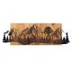 Wall decoration 75,5x24,5 cm mountains wood/metal