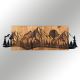 Wall decoration 75,5x24,5 cm mountains wood/metal