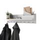 Wall hanger with a shelf 18x80 cm white