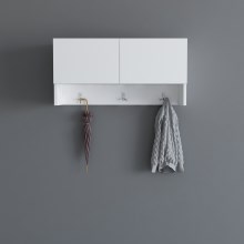 Wall hanger with a storage space POOL 30x60 cm white