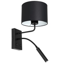 Wall lamp ARDEN 1xE27/60W+1xG9/8W/230V black/white
