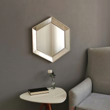Wall mirror 60x52 cm silver