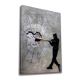 Wall painting on canvas 100x70 cm grey/black