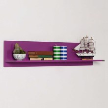 Wall shelf 25x120 cm purple
