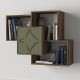 Wall shelf ARCO 73x79,2 cm brown/green