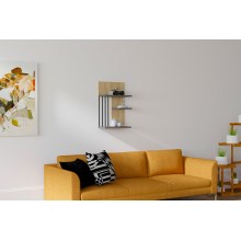 Wall shelf NEZMA 60x40 cm beige/anthracite
