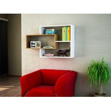 Wall shelf SEMENTHA 66,2x104,1 cm white/brown