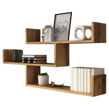 Wall shelf TRIO 55x119 cm brown