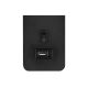 Wall spotlight with USB charger 1xG9/35W/230V black/gold