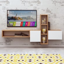 Wall unit KUMKUAT 70x160 cm brown/white