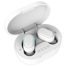 Waterproof wireless earphones Bluetooth white
