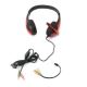 Wired headphones with microphone red