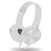 Wired headphones with microphone white