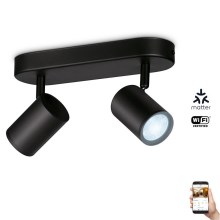 WiZ - LED Dimmable spotlight IMAGEO 2xGU10/4,9W/230V 2700-6500K Wi-Fi CRI 90 black
