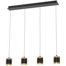 Wofi 7003-404 - LED Dimmable chandelier on a string TOULOUSE LED/34W/230V black/gold