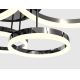 Wofi 9049-605 - LED Dimmable surface-mounted chandelier PERPIGNAN LED/80W/230V black chrome