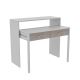 Work table 88x99 cm white/beige