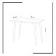 Work table LERY 74x80 cm white/brown