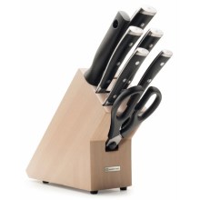 Wüsthof - Set of kitchen knives in a stand CLASSIC IKON 8 pcs beech
