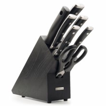 Wüsthof - Set of kitchen knives in a stand CLASSIC IKON 8 pcs black