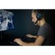 Yenkee - LED Gaming headphones with a microphone black/blue