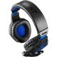 Yenkee - LED Gaming headphones with a microphone black/blue