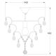 Zuma Line - Crystal chandelier on a pole 1xE27/60W/230V